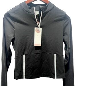 Calia By Carrie Underwood Black Fitted Cropped Long Sleeve Athletic Top Size S